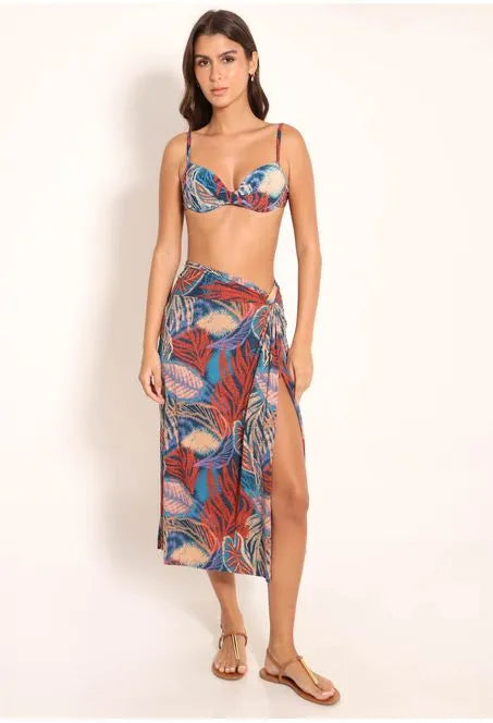 Resort Twist Front Tube Skirt with Side Split