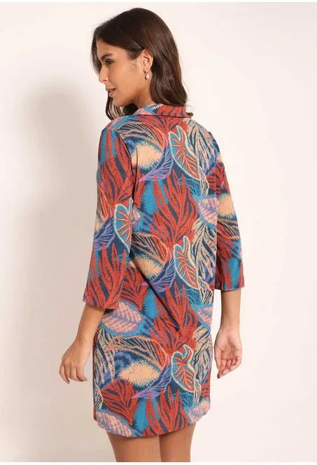 Resort Shirt Dress with Collar Angra