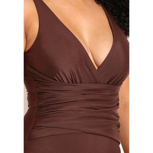 Crossover Lycra One-Piece Swimsuit