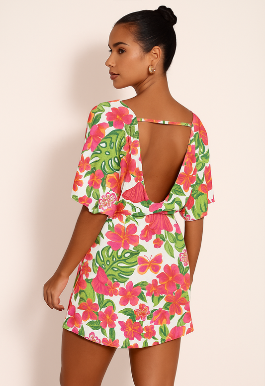 Loose-Fit Dress with Waist Tie